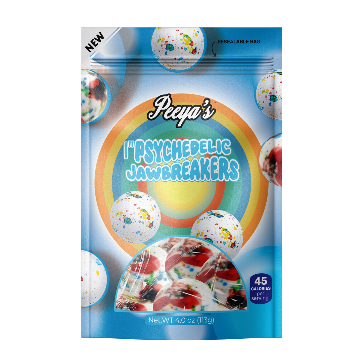 Peeya’s 1" Psychedelic Jawbreakers- Pack of 6