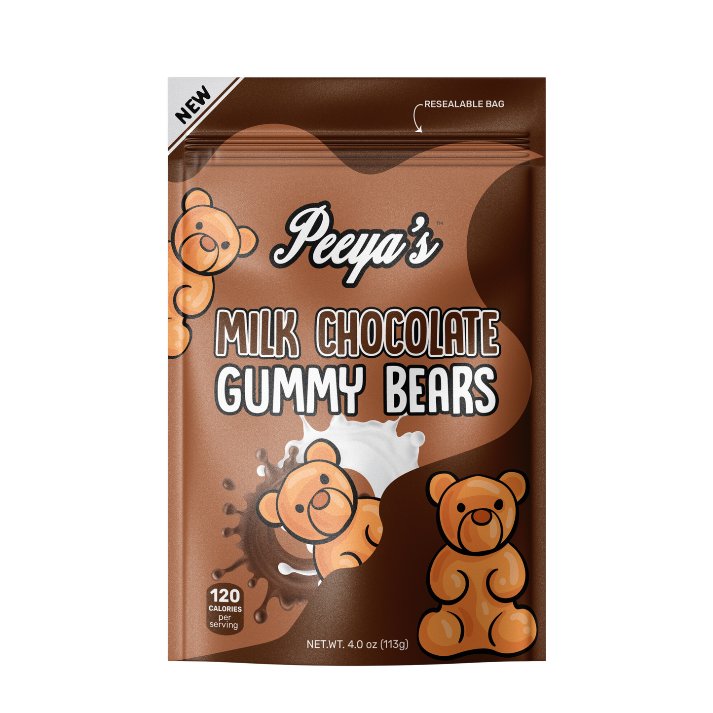 Peeya’s Milk Chocolate Gummy Bears- Pack of 6