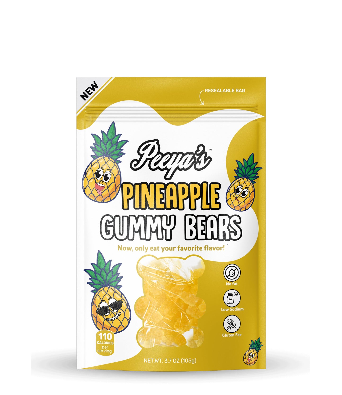 Peeya’s Pineapple Gummy Bears- Pack of 3