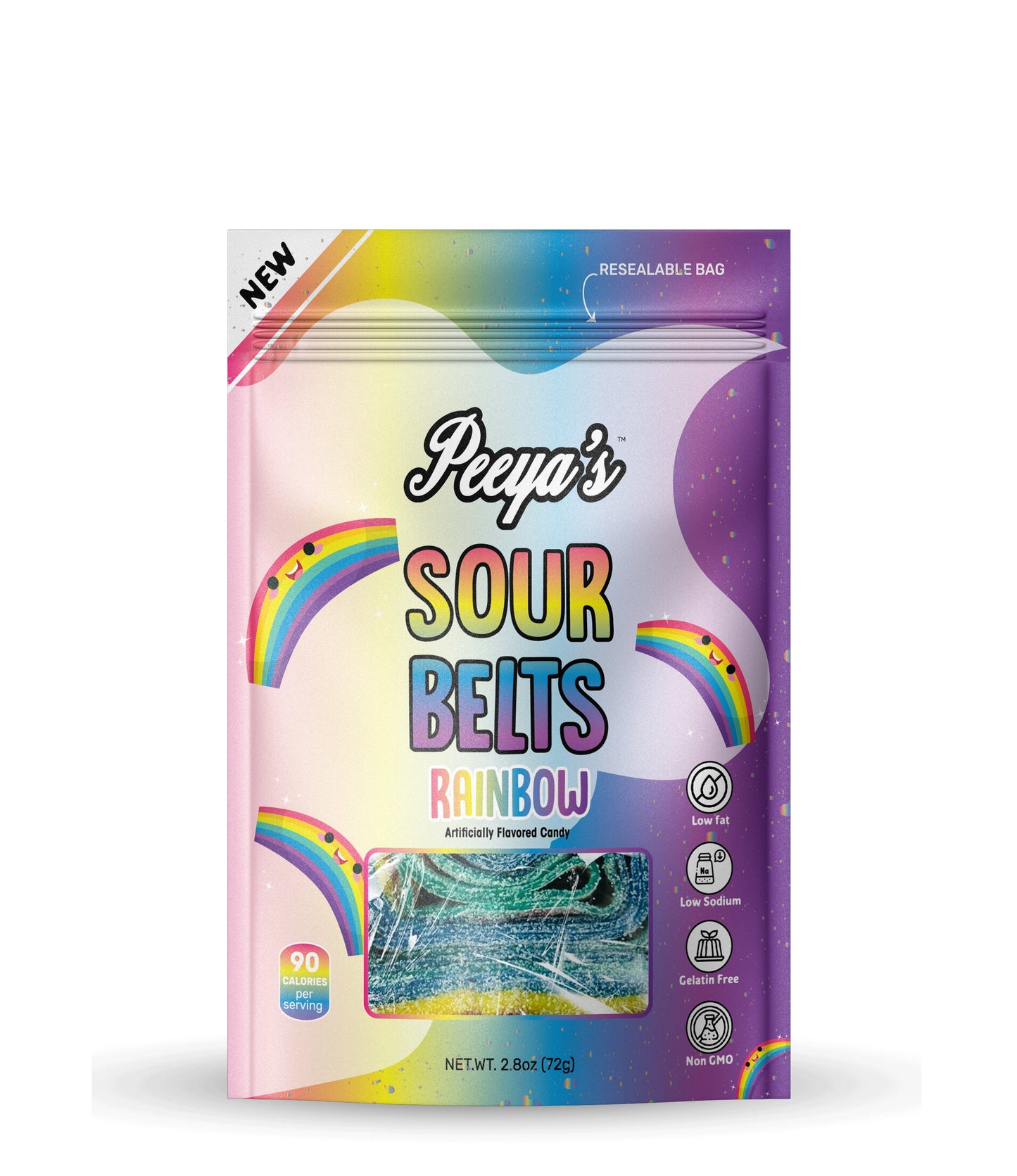 Peeya’s Rainbow Sour Belts- Pack of 3