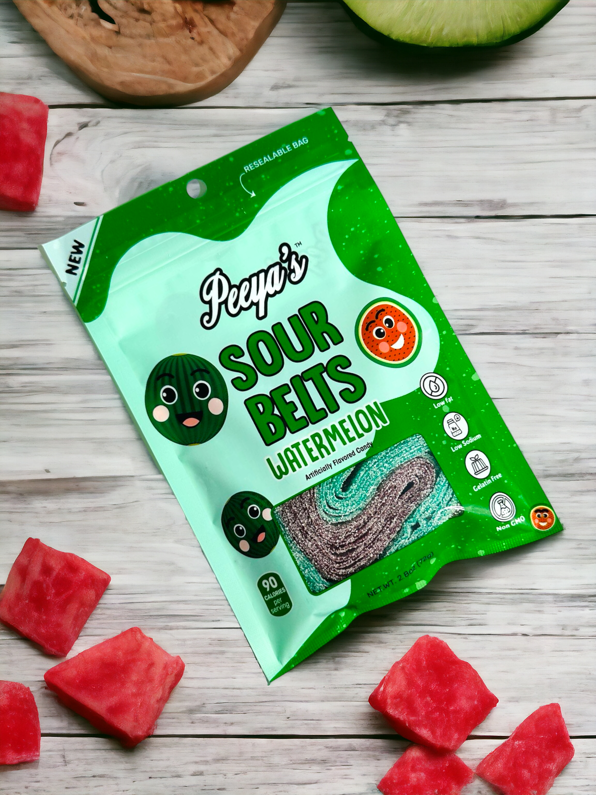 Peeya’s Watermelon Sour Belts- Pack of 6