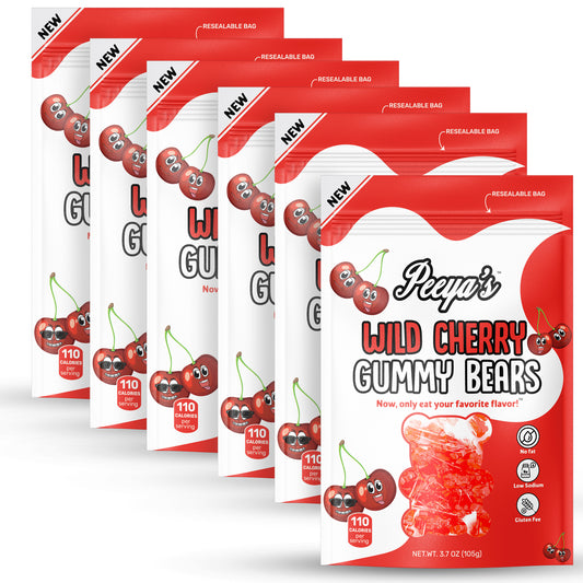 Peeya’s Wild Cherry Gummy Bears- Pack of 6