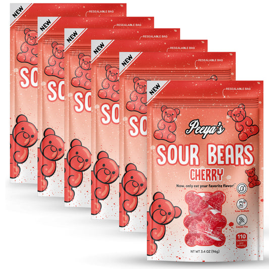 Peeya’s Cherry Sour Bears- Pack of 6